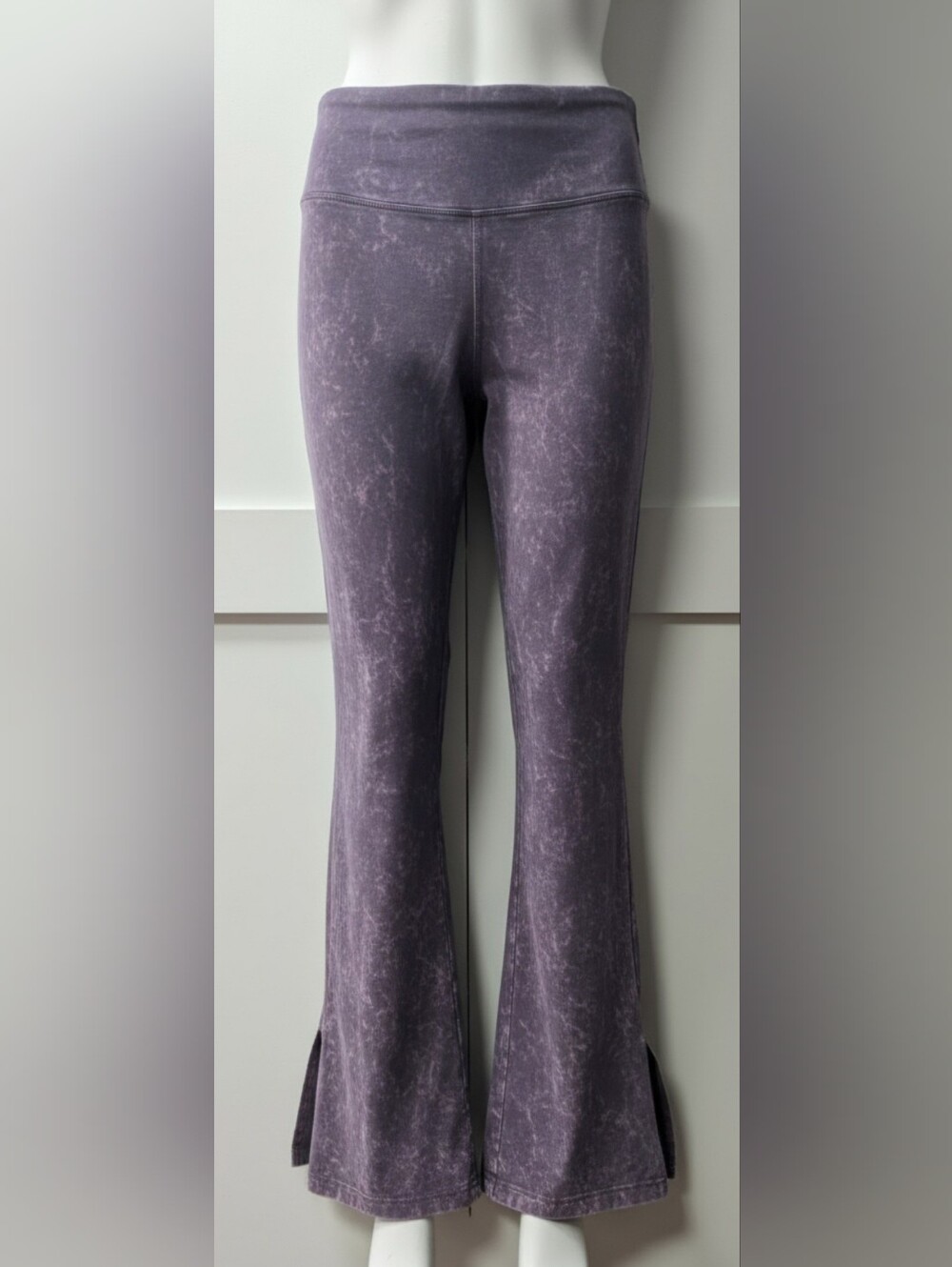 Pink Victoria Secret Women's Washed Plum Flare Workout Pants